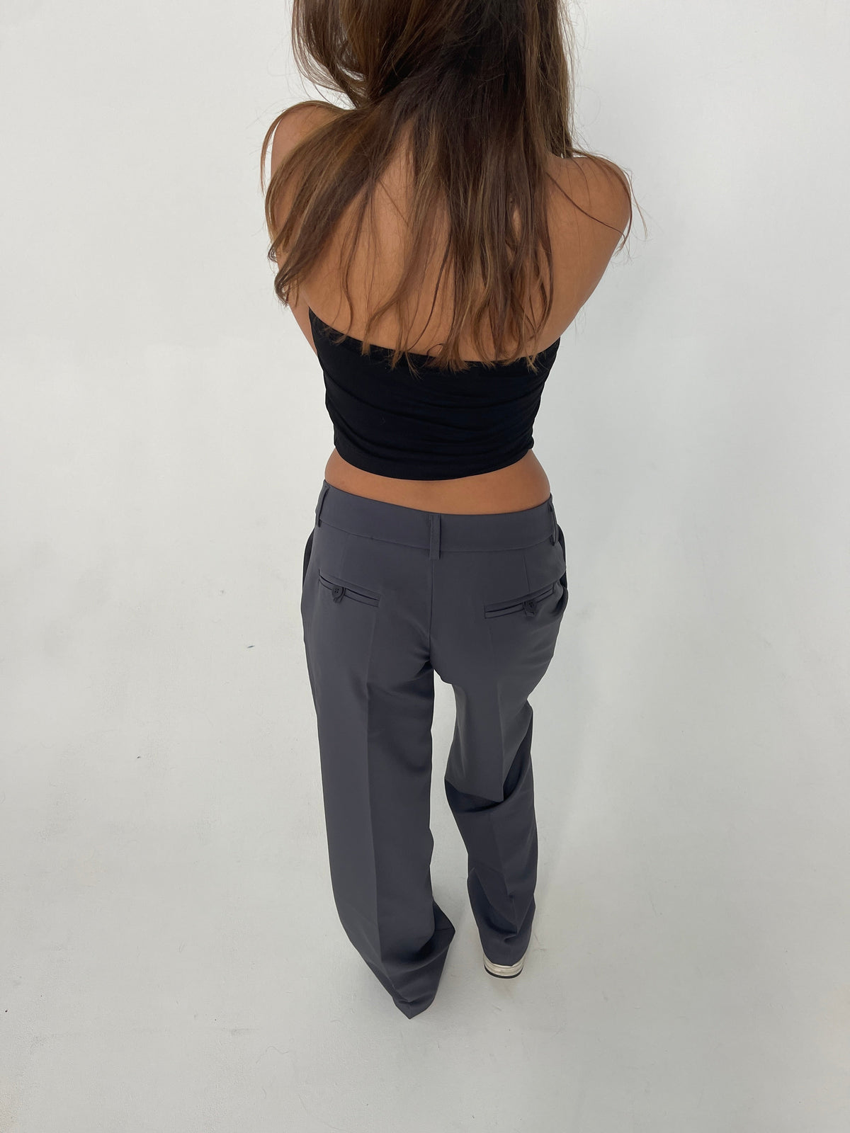 Britney low waisted suit pants - Grey