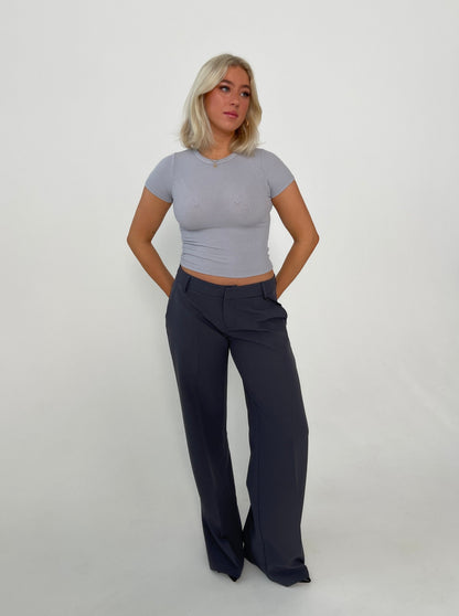 Britney low waisted suit pants - Grey