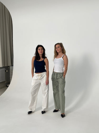 Thora straight pants - off white