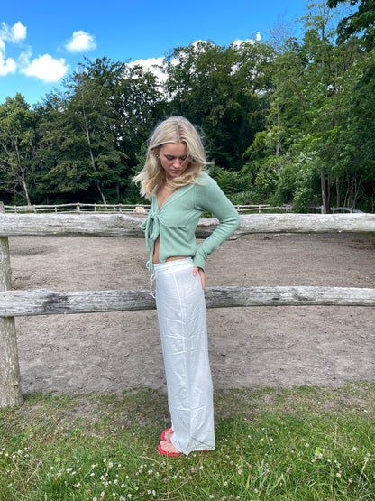 Katarina trousers in linen blend - Off white