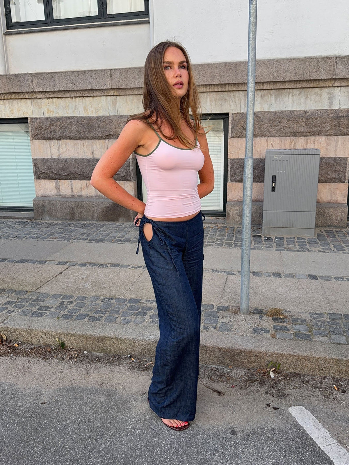 Pam pants with ties - Dark blue