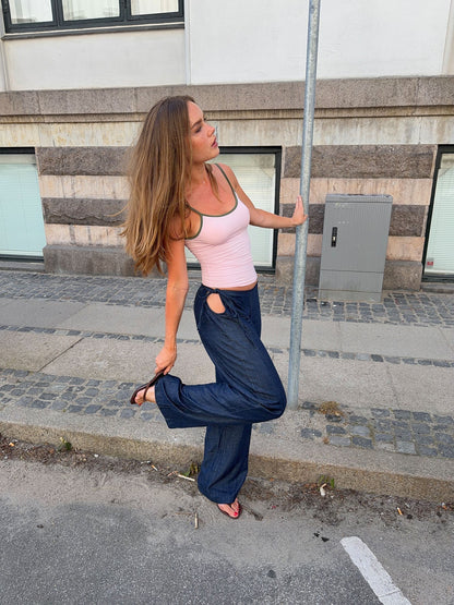 Pam pants with ties - Dark blue