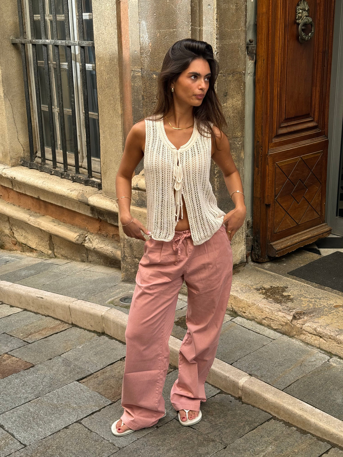 Anouk trousers with tie - Pink