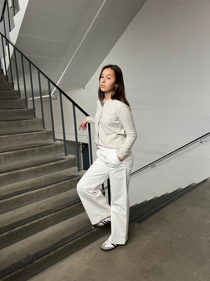 Lucille Pants with drawstring closure - White