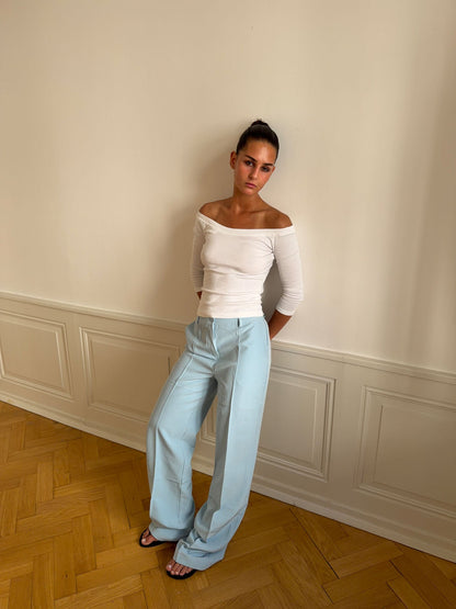 Classic wide pants baby blue