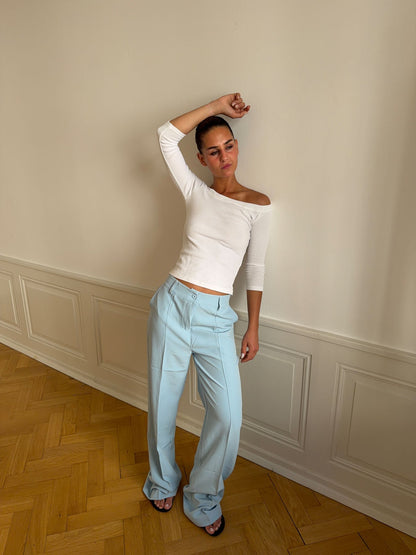 Classic wide pants baby blue