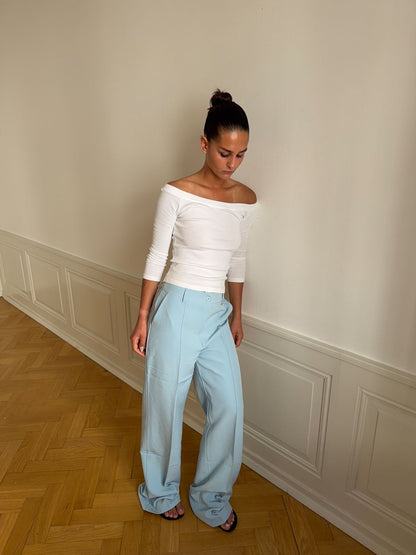 Classic wide pants baby blue