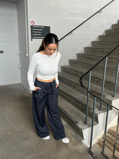 Atoniette pants with drawstring - Navy