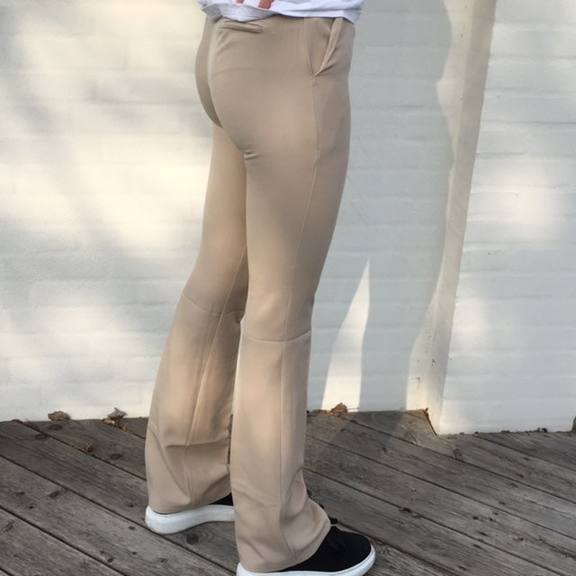 Flare pants with pockets - Light beige