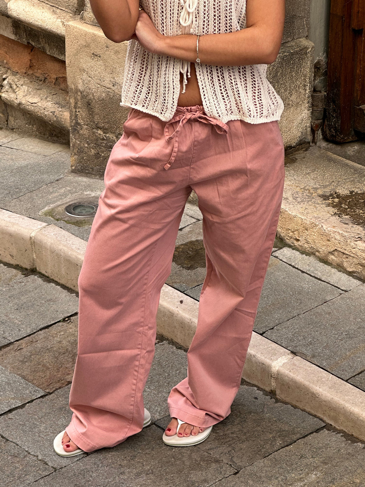 Anouk trousers with tie - Pink