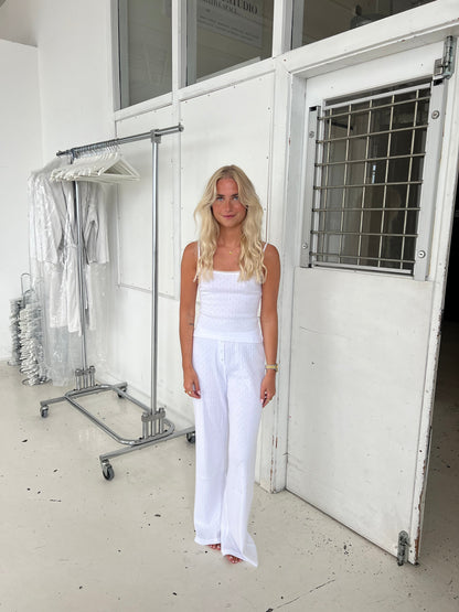 Kaya pointelle pants - White
