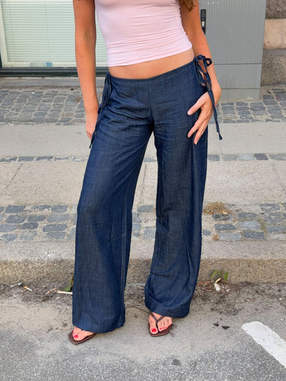 Pam pants with ties - Dark blue
