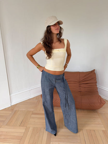 Karol pants with belt - Blue