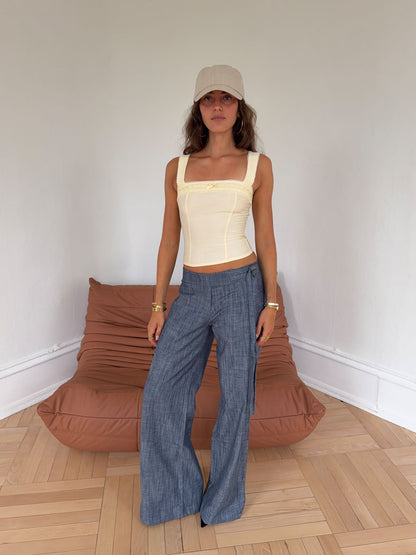 Karol pants with belt - Blue