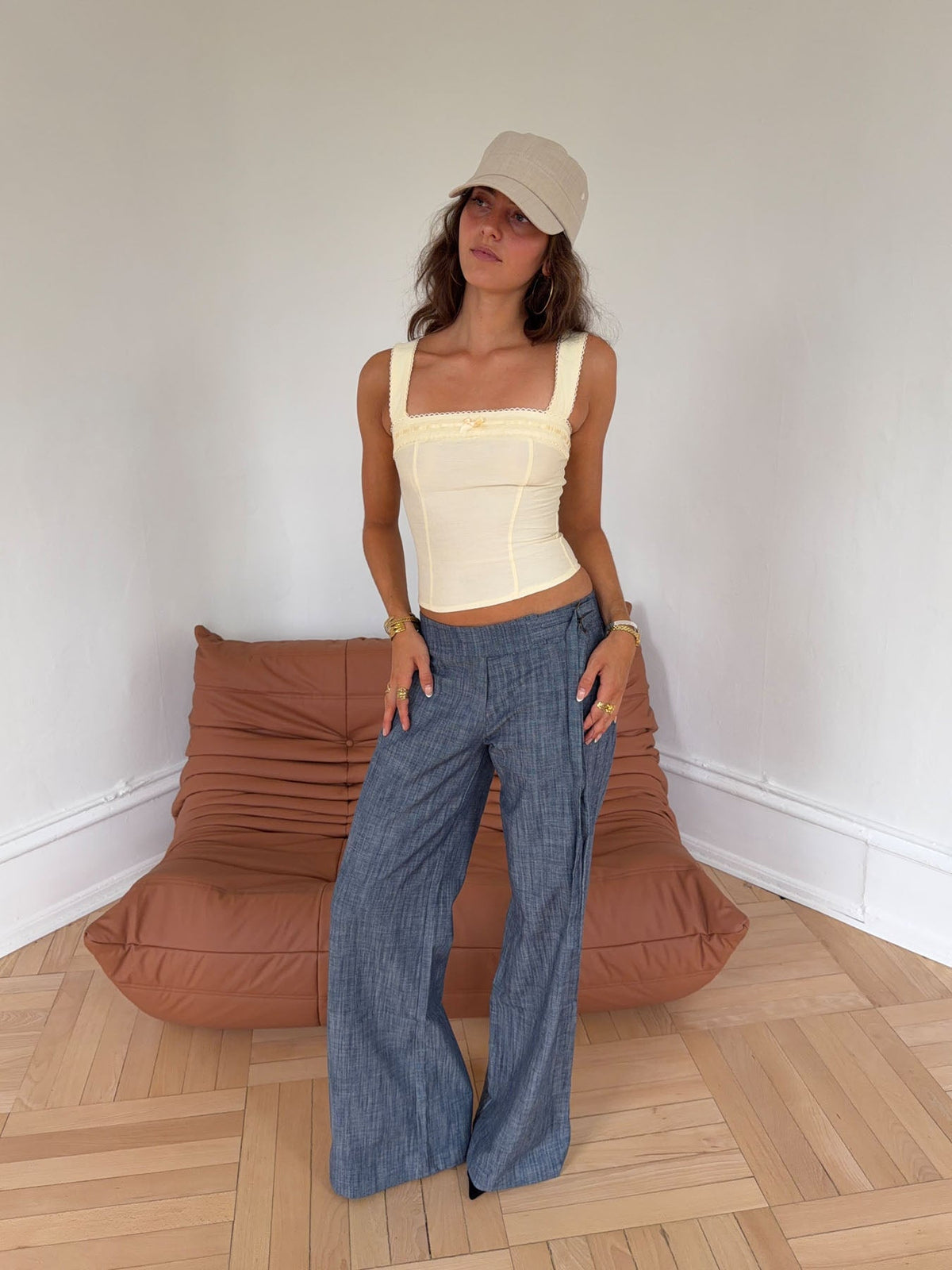 Karol pants with belt - Blue