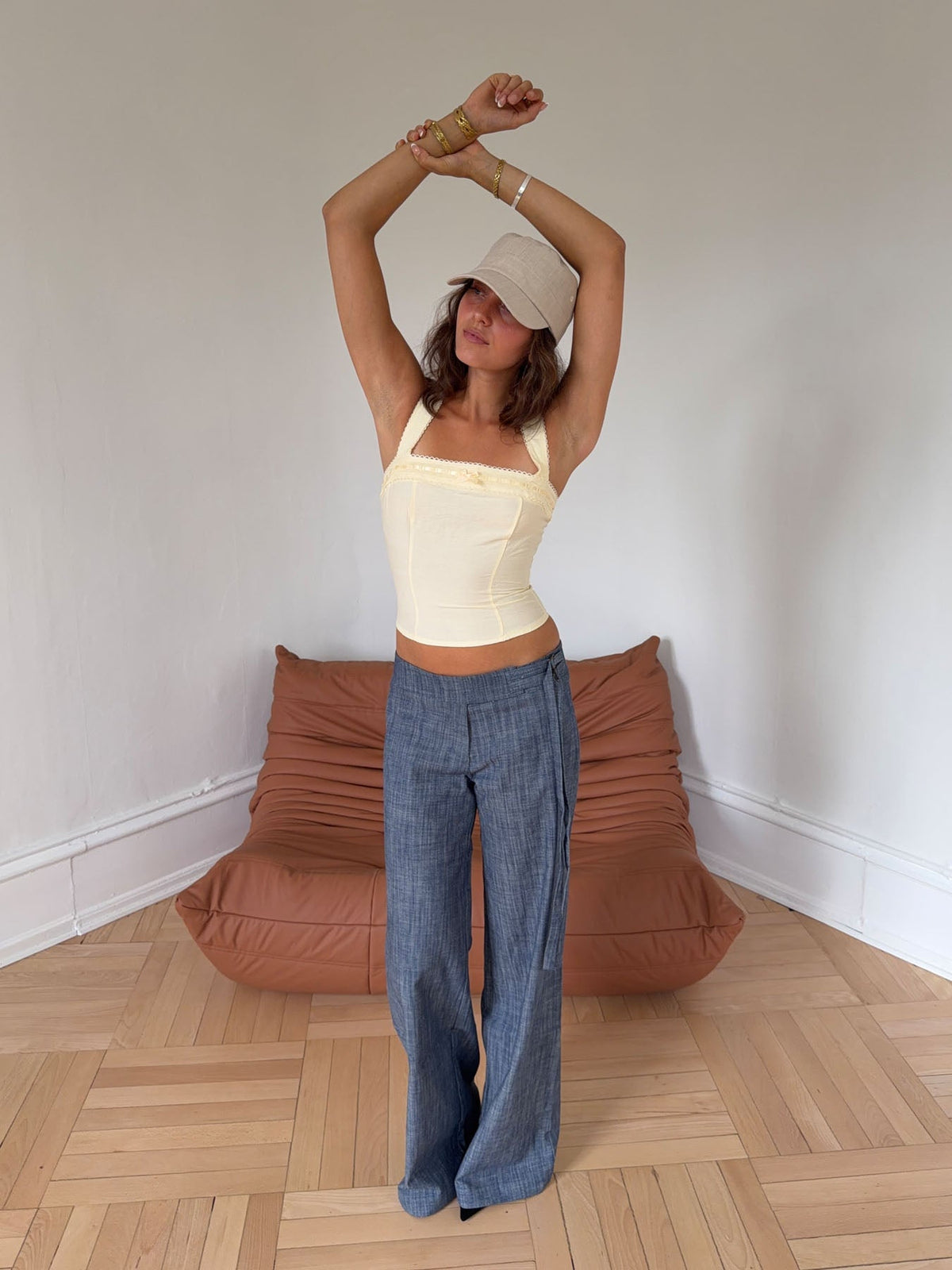 Karol pants with belt - Blue