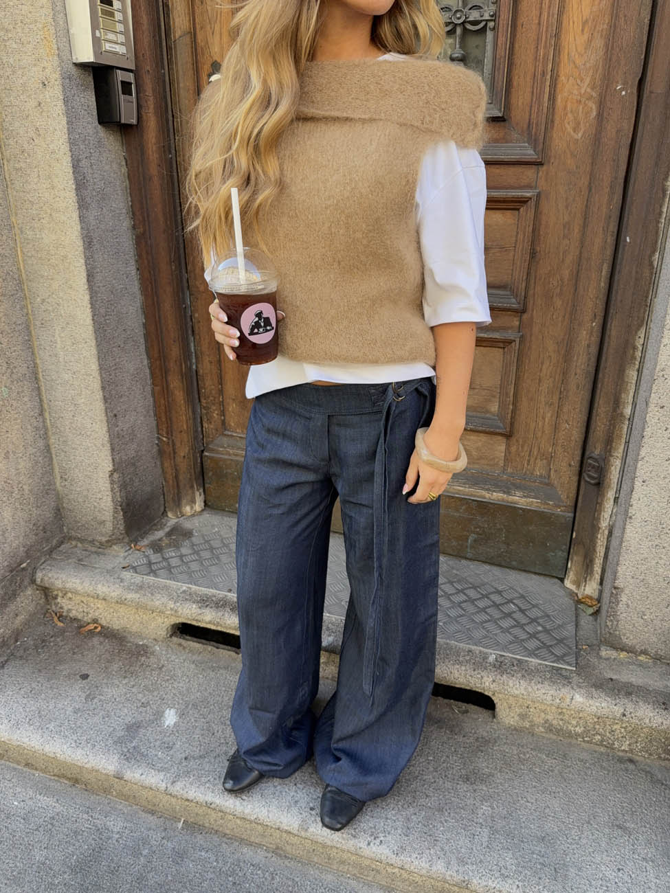 Ronya trousers with belt - Dark blue