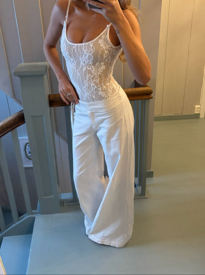 Karol pants with belt - White