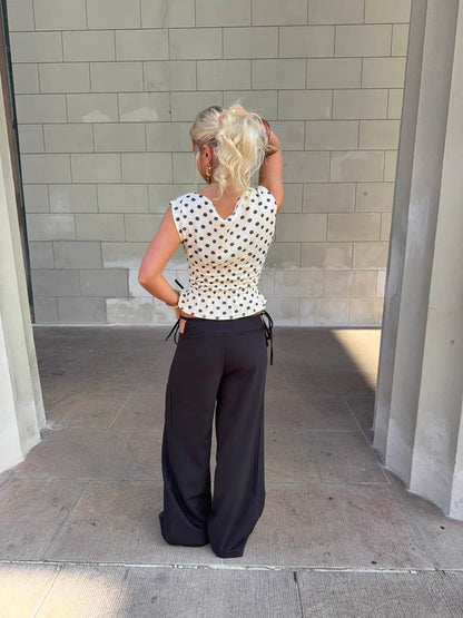 Sonny trousers with drawstring – Black
