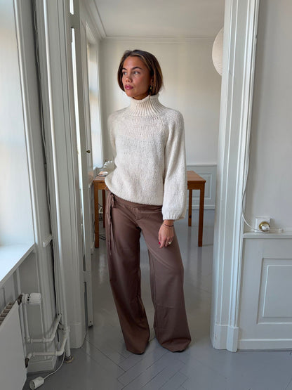 Buka pants with tie detail - Brown
