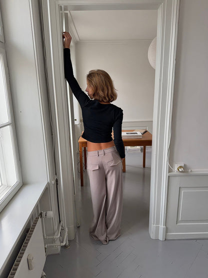 Trina suit pants with buckle detail - Beige