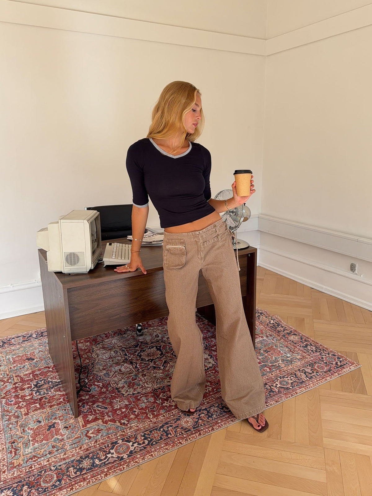Sussa pants with details - Light brown