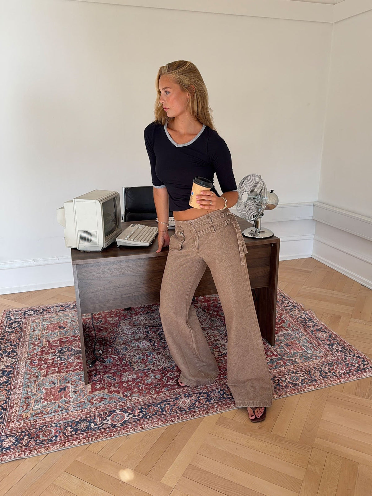 Sussa pants with details - Light brown