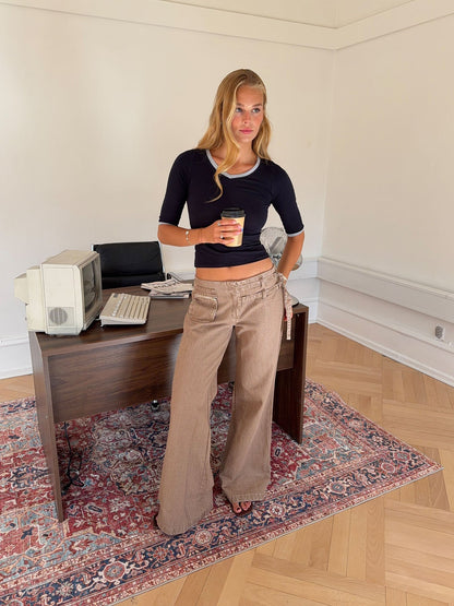 Sussa pants with details - Light brown
