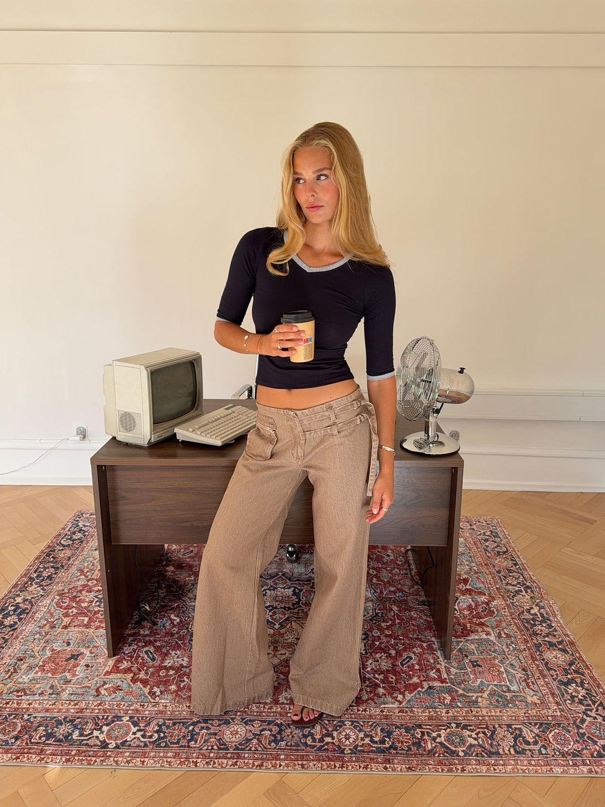 Sussa pants with details - Light brown