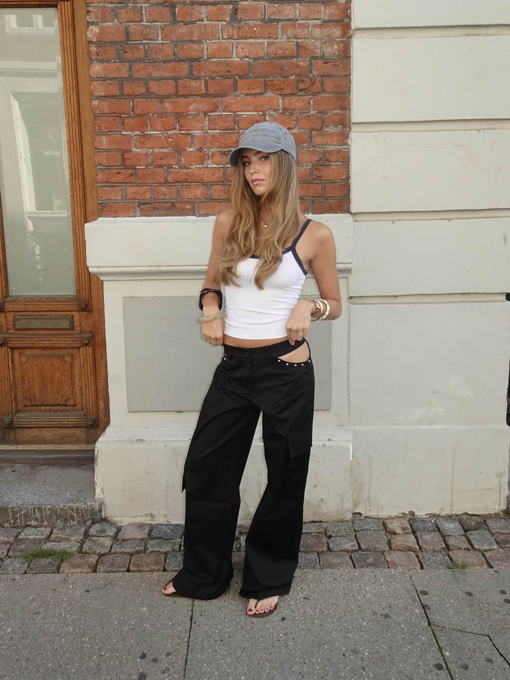 Brunina pants with details – Black