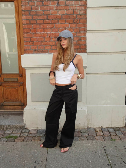 Brunina pants with details – Black