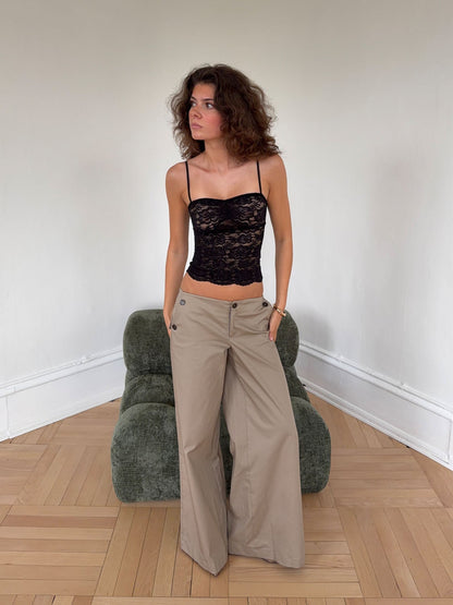 Maxim pants with buttons - Beige
