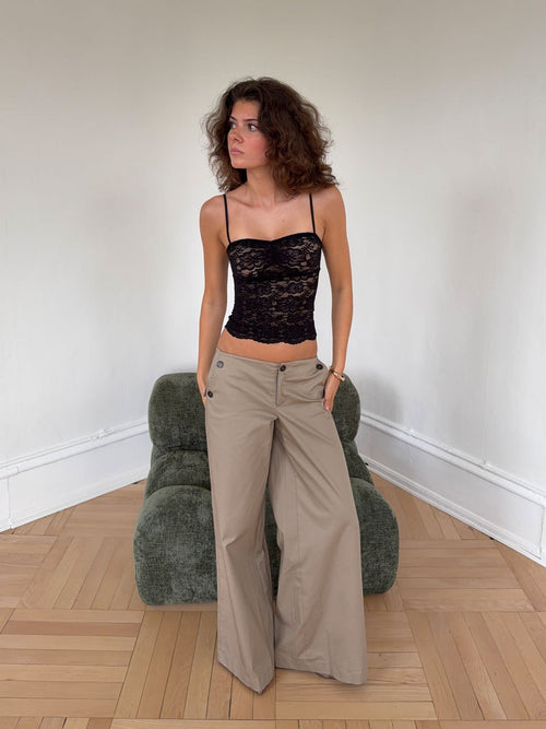 Maxim pants with buttons - Beige