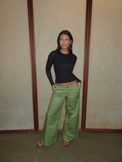 Maxim pants with buttons - Green
