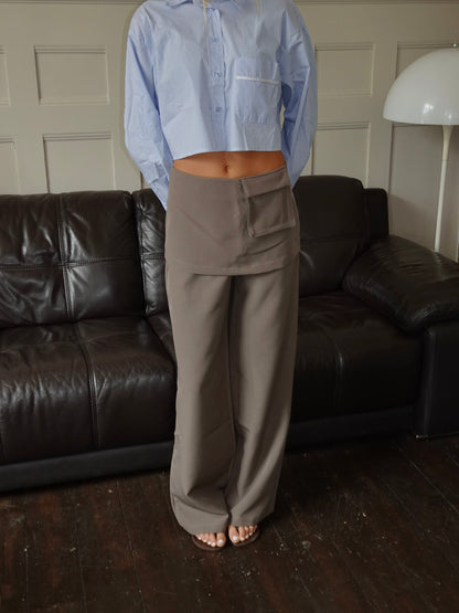 Thealine pants with skirt – Taupe