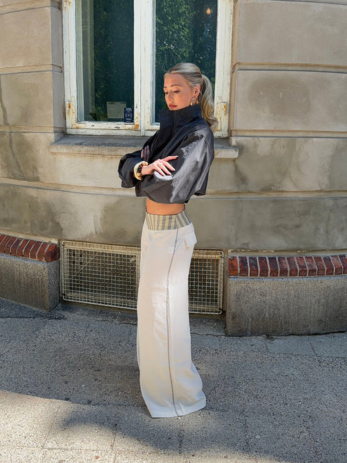 Polly pants with stripes - White/green