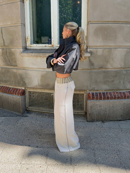 Polly pants with stripes - White/green