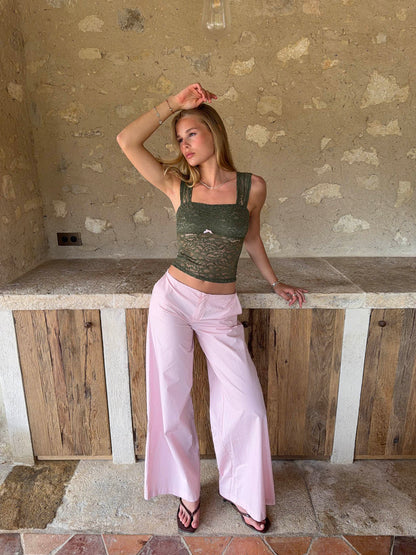 Vitella pants with stripes - Light pink