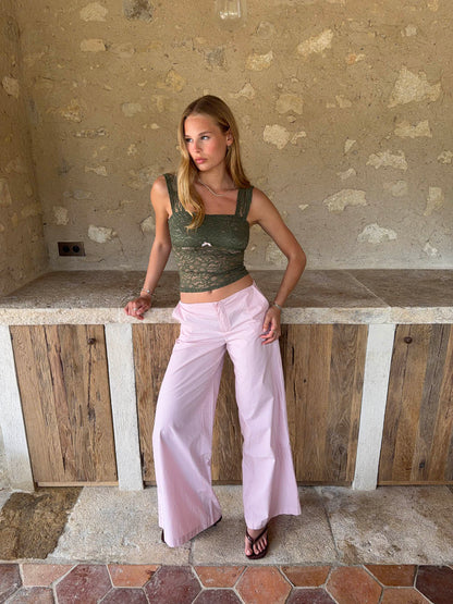 Vitella pants with stripes - Light pink
