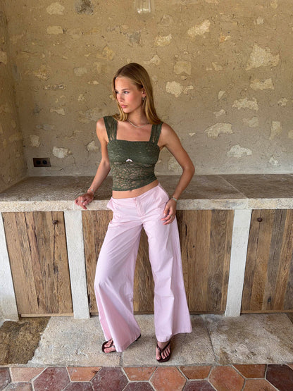 Vitella pants with stripes - Light pink