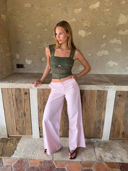 Vitella pants with stripes - Light pink