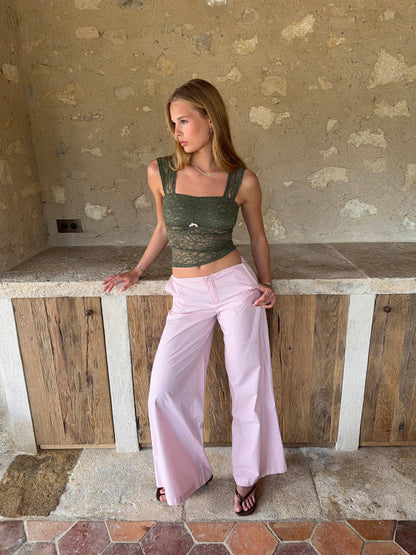 Vitella pants with stripes - Light pink