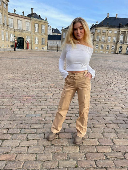 Premium - cargo pants beige
