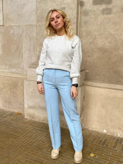 Classic wide pants baby blue