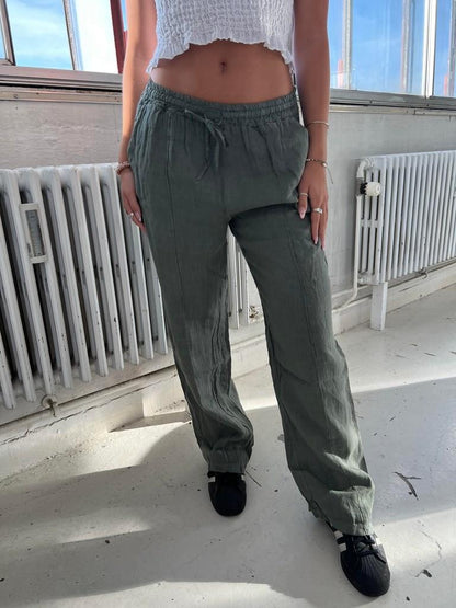Signe linen pants - Khaki