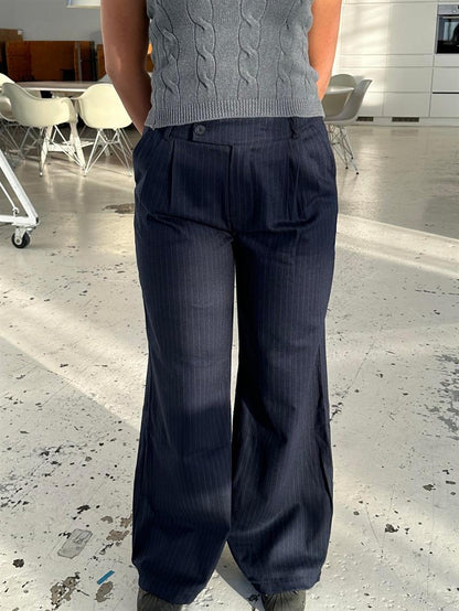 Amalia striped pants - navy
