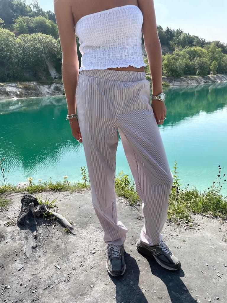 Luzy striped pants - brown