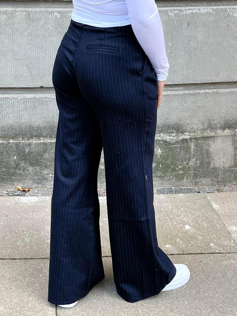 Amalia striped pants - navy