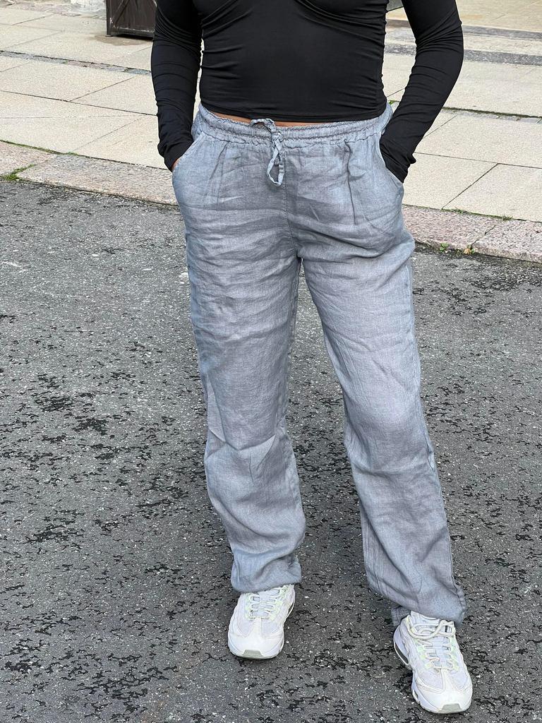 Aino linen pants -  grey