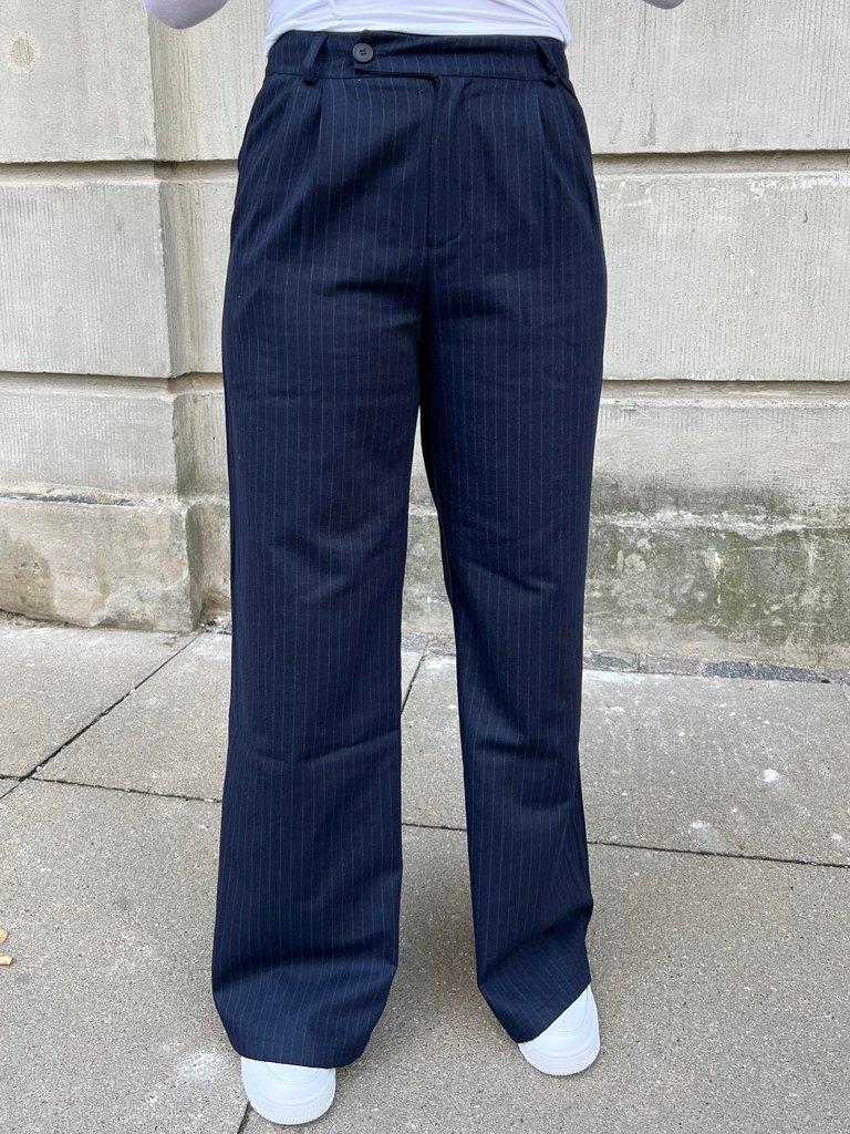 Amalia striped pants - navy